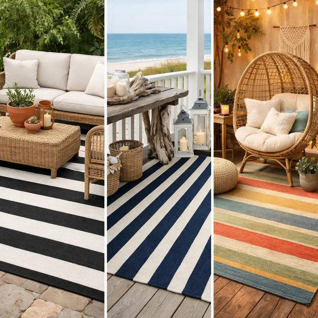 Striped Outdoor Rugs