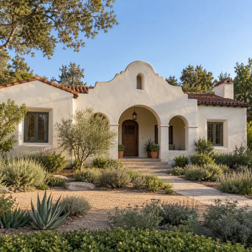 Modest California Mission Revival House