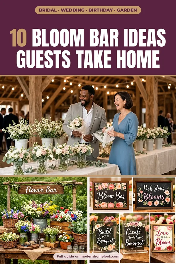 10 Bloom Bar Ideas Guests Take Home: Bridal Shower, Wedding, Garden Party and More