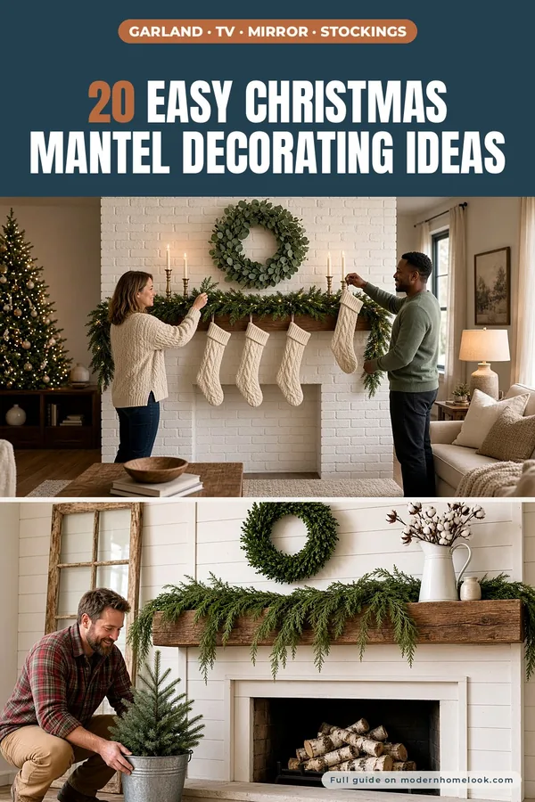 20 Easy Christmas Mantel Decorating Ideas That Look Expensive