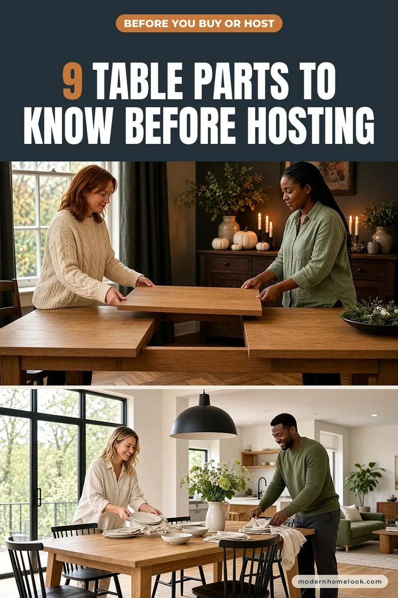 9 Table Parts to Know Before Hosting, From the Apron to the Leaf