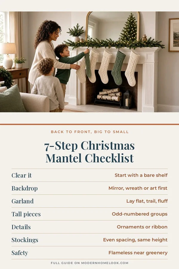 How to Decorate a Christmas Mantel Safely: 7-Step Checklist