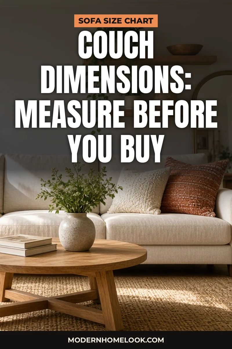 Couch Dimensions and Sofa Size Chart: Loveseat, 3 Seater, Sectional Sizes to Measure First