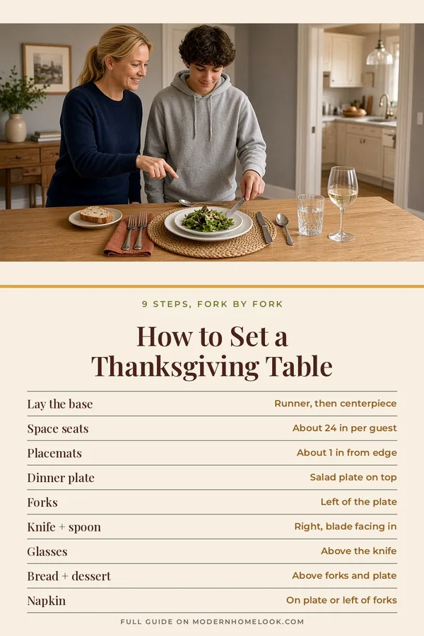 How to Set a Thanksgiving Table: 9 Easy Steps, Fork by Fork