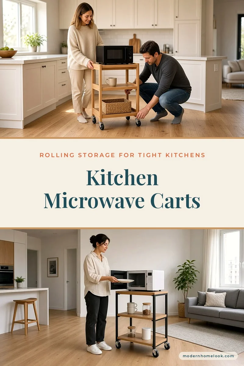 Kitchen Microwave Carts: Rolling Storage That Gives Your Counter Back