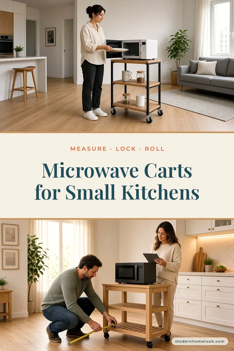 Microwave Carts for Small Kitchens: Measure the Microwave, Then the Aisle