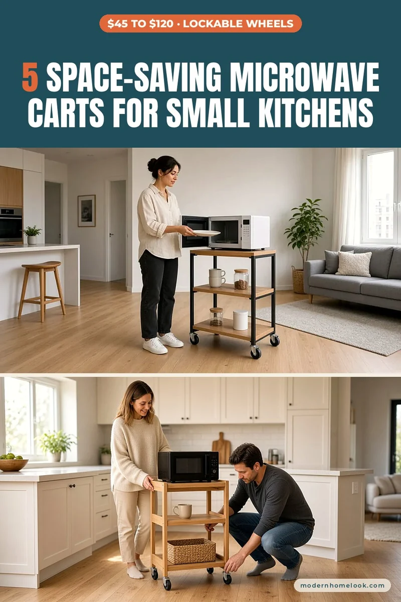 5 Space-Saving Microwave Carts for Small Kitchens, From $45 to $120