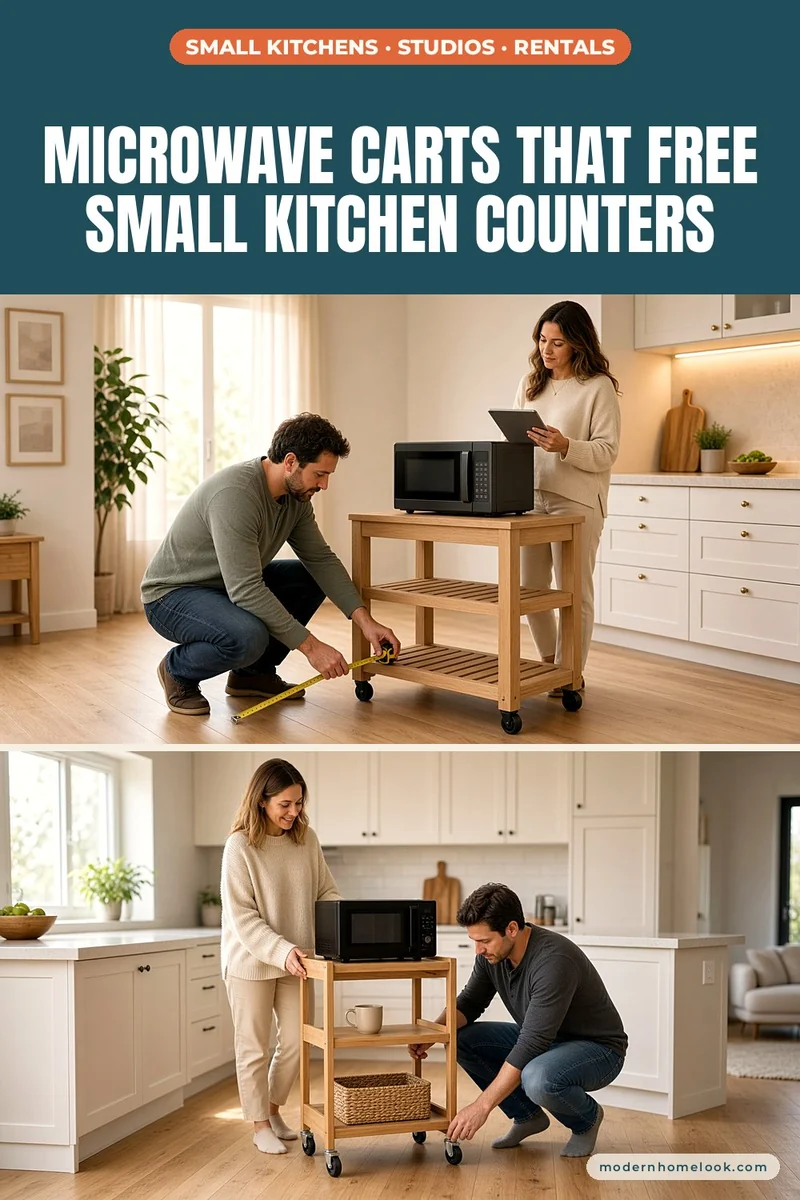 Microwave Carts That Free Small Kitchen Counters (Without a Remodel)