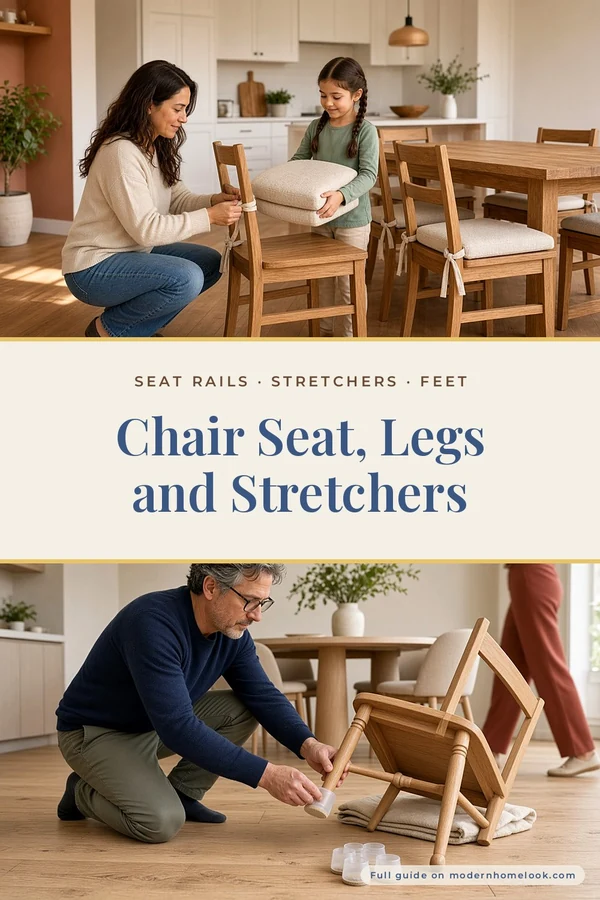 Chair Seat, Legs and Stretchers: Seat Rails, Corner Blocks, Rungs and Feet