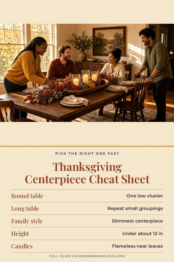 How to Choose a Thanksgiving Centerpiece: Table Shape, Height and Candle Cheat Sheet
